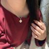 Buqi Lati Christmas Style Cloth Cloth Set Italian Brushed Four-Leaf Clover Necklace Three-Flower Bracelet Earrings