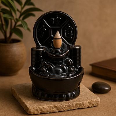 Backflow Incense Burner - Ancient Chinese Coin