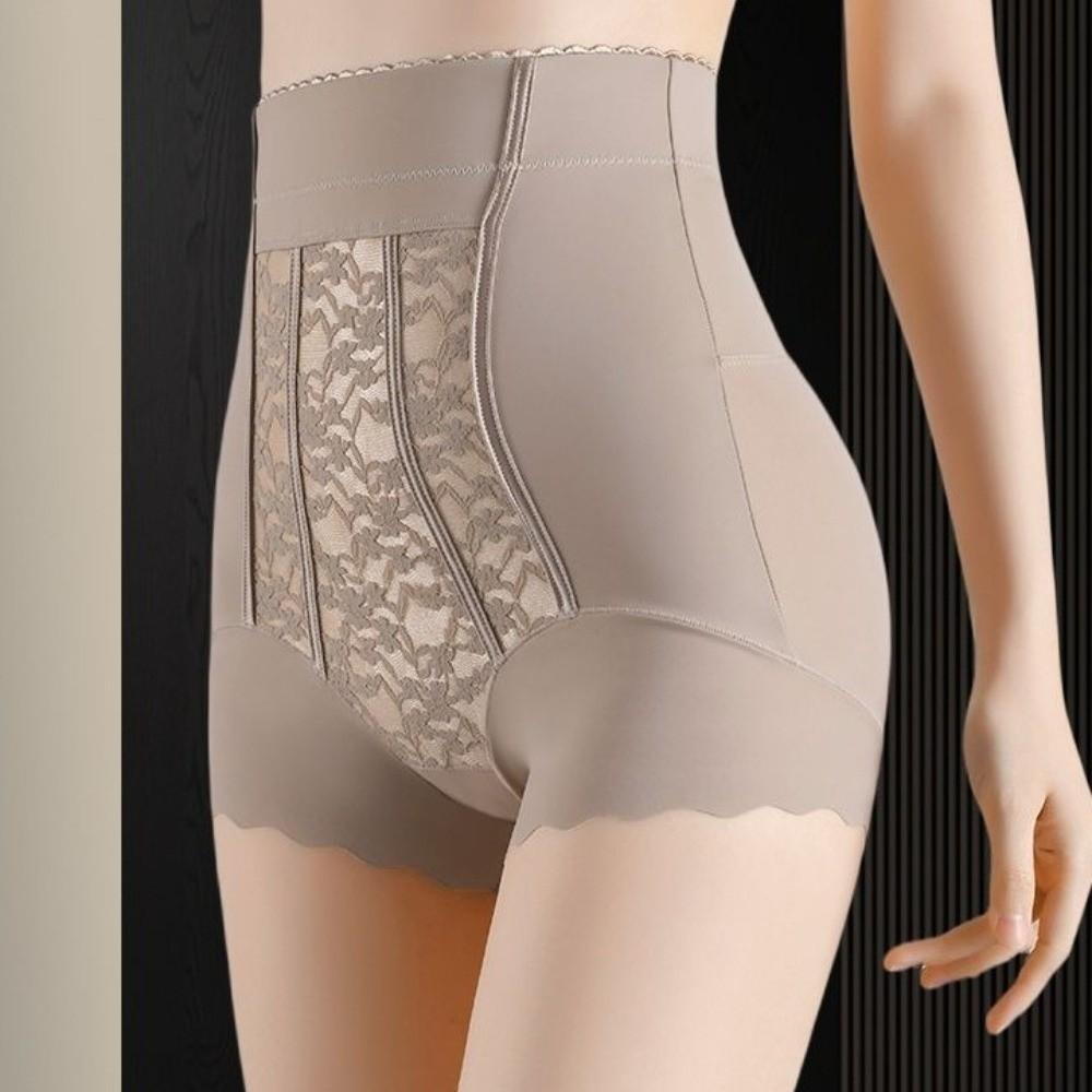 Lace Flowers Postpartum Body Shaper High Waist Seamless Underpants Tummy Control Underwear  Lady