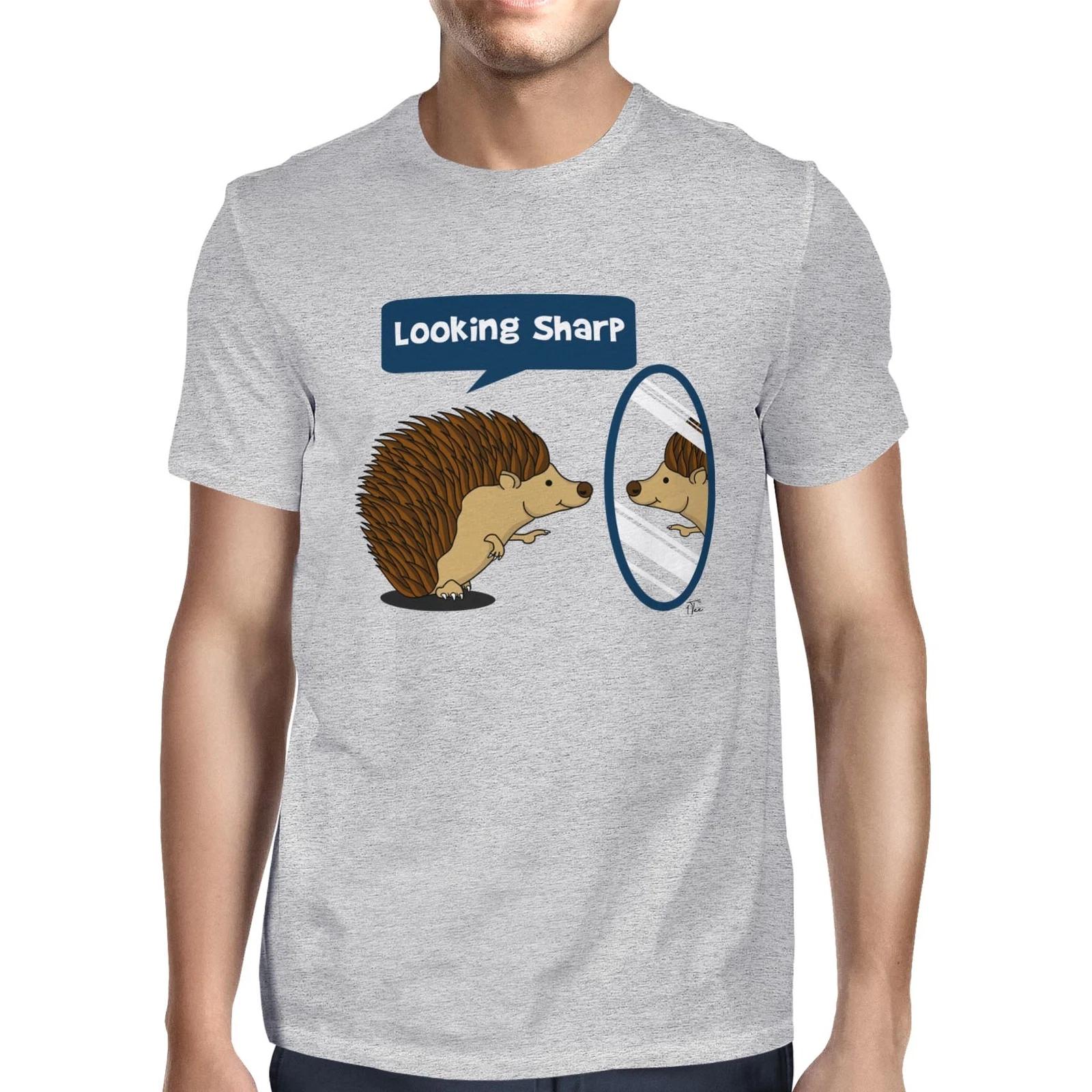1Tee Mens Looking Sharp Hedgehog T-Shirt XXL