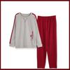 Frauen Langarm Pyjamas Anzüge Sprinf Herbst Sport Anzug Nachtwäsche Casual Lose Winter Hause Tragen Plus Größe M-5XL Pullover O Hals Baumwolle