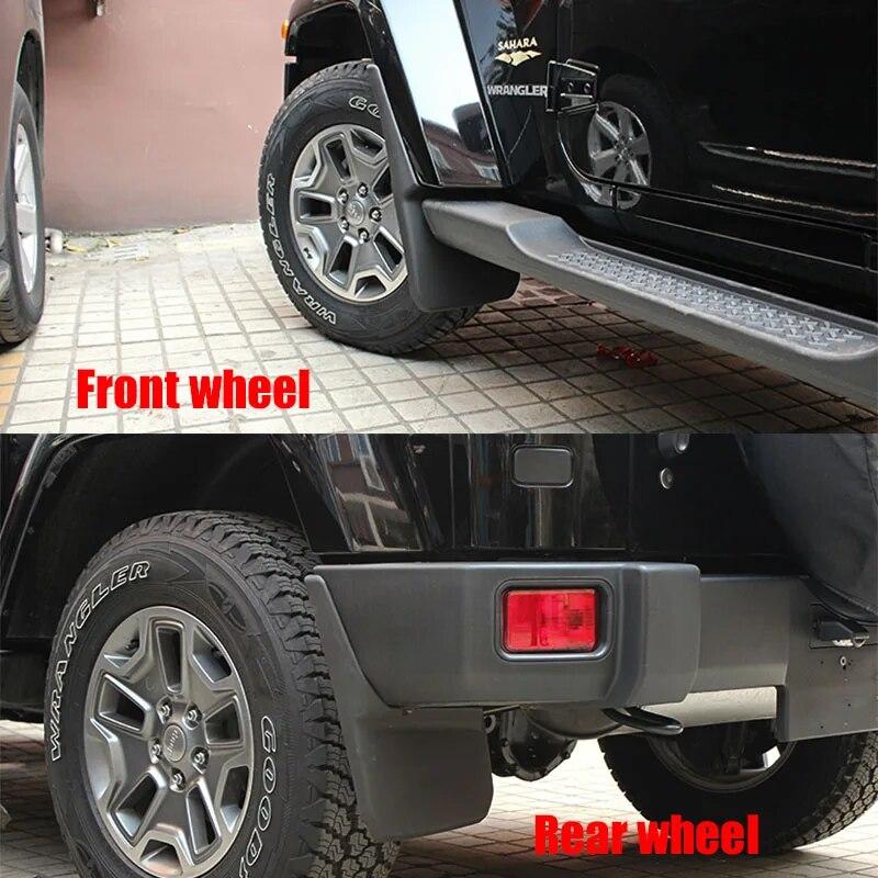 Sprutlapper For Jeep Wrangler Sahara JK 2004-2017 Mudguards Skjerm Sprutlapp Skjermer biltilbehør Foran Bak 4 STK