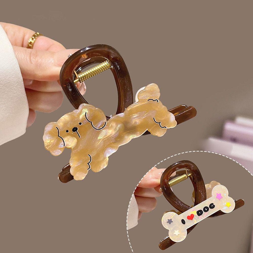 Cartoon Bow Knot Shark Clip Cat Dog Hairgrips Hair Bun Bow Hair Claw  Girl Lady Women