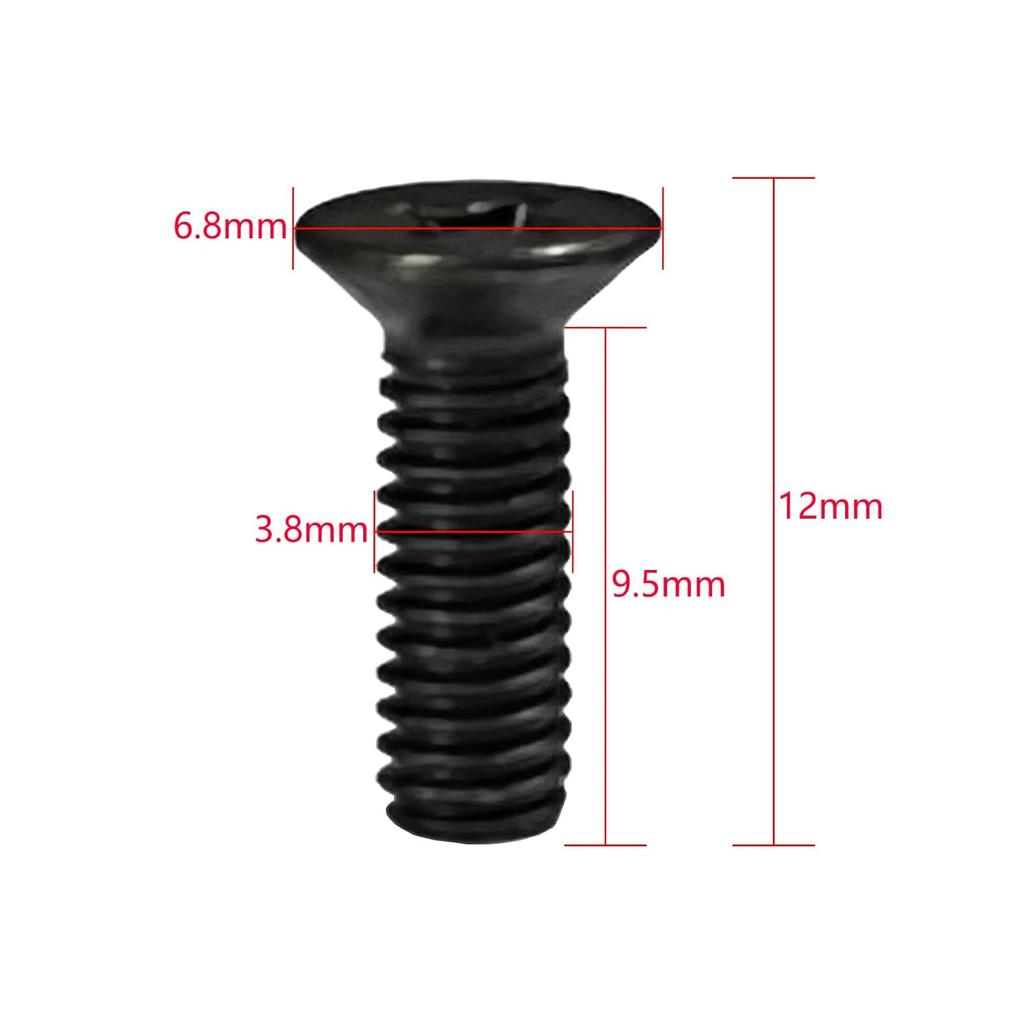 Motorcycle Master Cylinder Front Brake Reservoir Cover Cap Screws Replacement M4x0.7x12mm Black 6-Pack