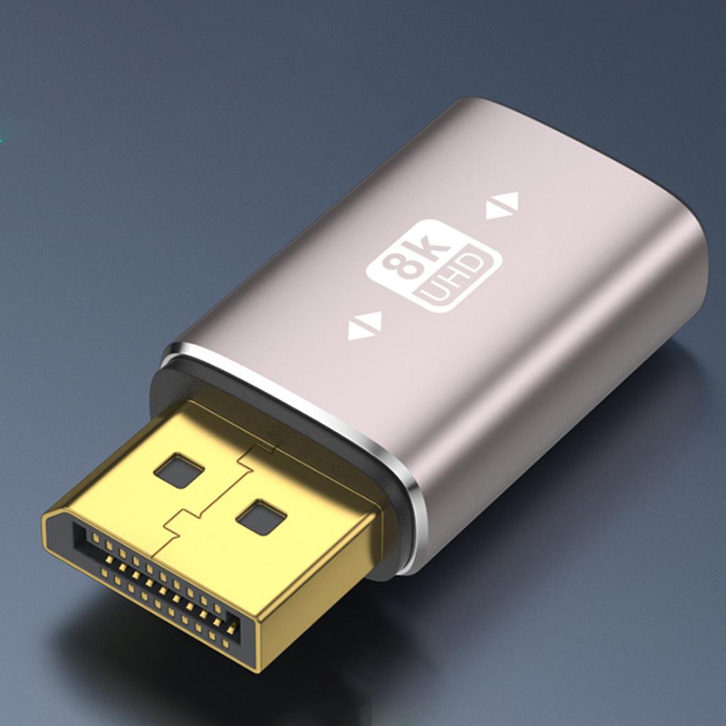 8K DisplayPort 1.4 Adapter, rechtwinkliger DisplayPort-Stecker auf Buchse, vertikale Anschlüsse, Konverter-Extender, unterstützt 8K bei 60 Hz