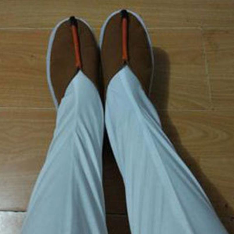 Bílé Hanfu Ponožky na Cosplay Doplňky ke Starověkým Kostýmům Bavlněné Ponožky pro Budhistické Mnichy Taoistické Ponožky Kungfu Šaolinské Ponožky