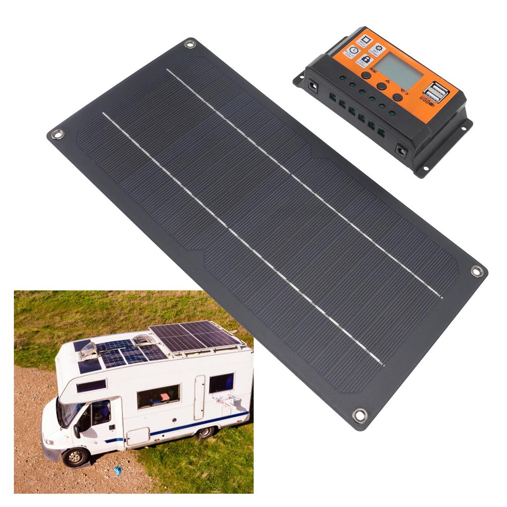 60W Solar Panel Controller Kit Monocrystalline Silicon Solar Panel Charger 12V 24V 100A Controller for RV Car Boat