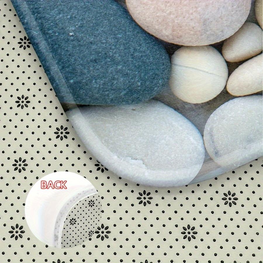 Vivid Pebble Pattern Easter Soft Kitchen Rug Anti-Fatigue Kitchen Rug Waterproof Non-Slip Rugs Set Runner Rug Bedside Rug Absorbent Carpet For Kitchen