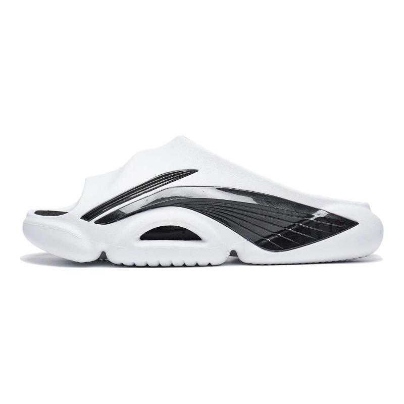 Li-Ning BADFIVE Slide Men s EVA Slide Slippers White Black ABTT003-1 41