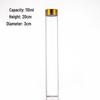 Oxidized Gold Cap Small Glass Bottle with Sealed Crystal Stone, 30mm Diameter Glass Tube for Bean Storage and Dispensing.