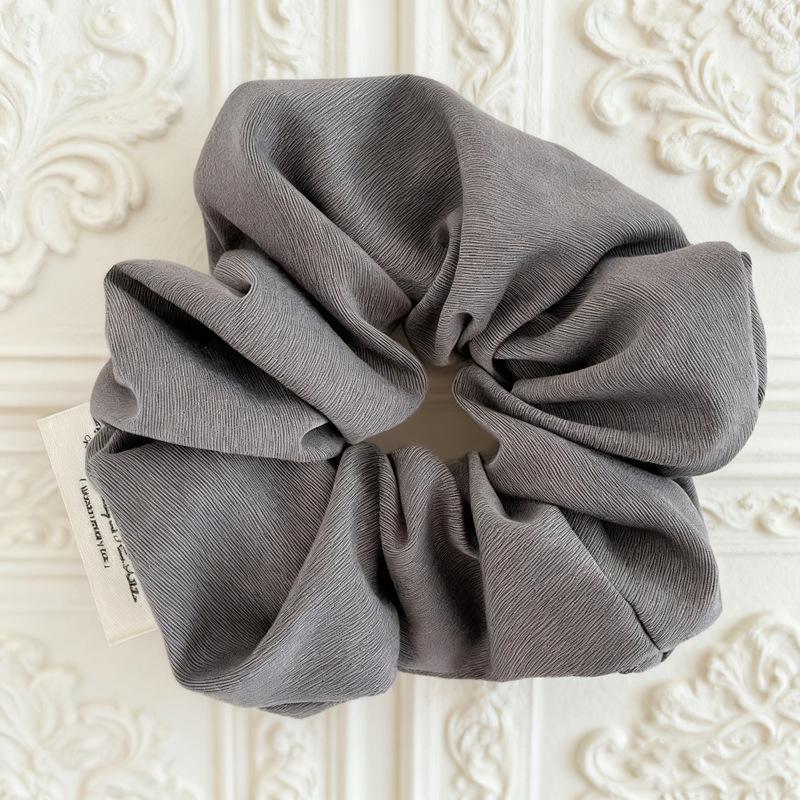 Korean Style Solid Color Fabric Hair Ring: High Elasticity and Durable Ponytail Holder with Versatile Headband Function.