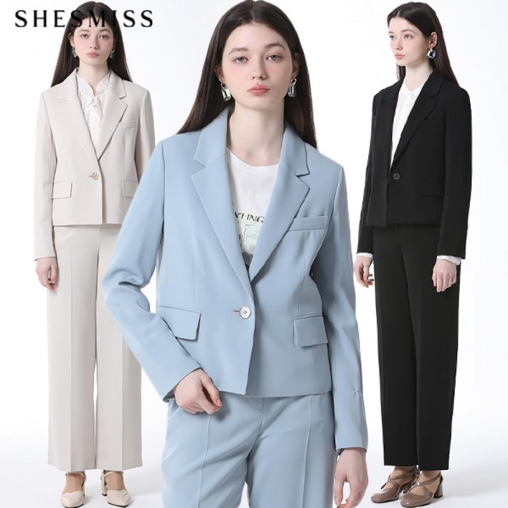 

She S miSS Строгий короткий пиджак с лацканами Light blue (LL)/55