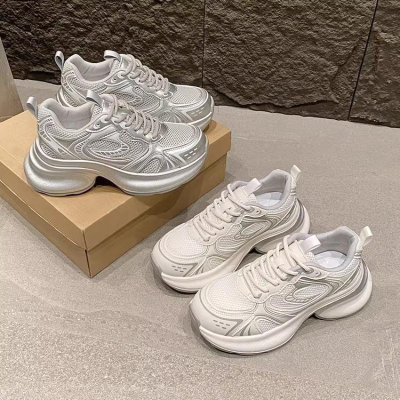 ~ Small man shows height mesh dad shoes women's spring thick-soled versatile breathable casual women's shoes