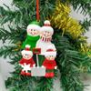 Color Painting Family Xmas Pendants Resin Christmas Tree Ornaments  Christmas