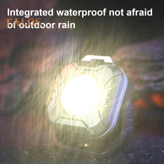 Mini Work Light Magnetic 6 Modes 4 Color Temperature Adjustable USB Rechargeable Outdoor Camping Hiking Hanging Lamp Emergency Repair Light
