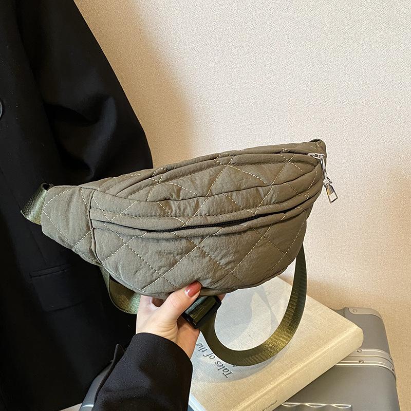 Chest Bag Women's Waist Bag Sports Shoulder Bag Men's Travel Light Bag Chest Plaid One Shoulder Crossbody Bag