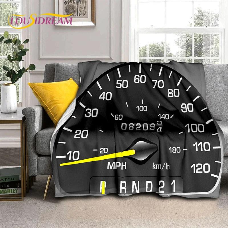 3D Car Dashboard Machine Control Screen Racing Soft Flannel Blanket for Beds Bedroom Sofa,Throw Blanket for Outdoor Leisure Nap