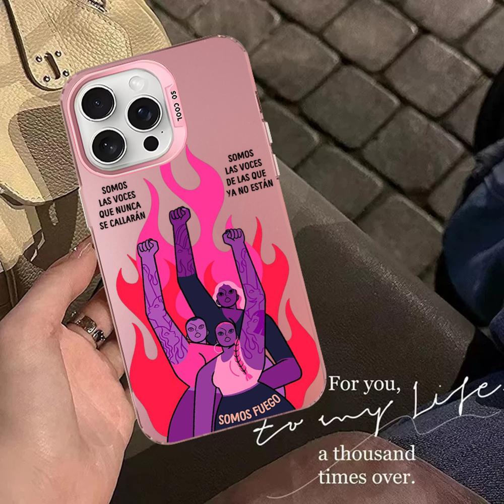 Feminist Feminism Aesthetics Girl Power Phone Case For iPhone16 15 14 13 12 11 Pro Max X XR 8 7 Plus Matte Shockproof Back Cover