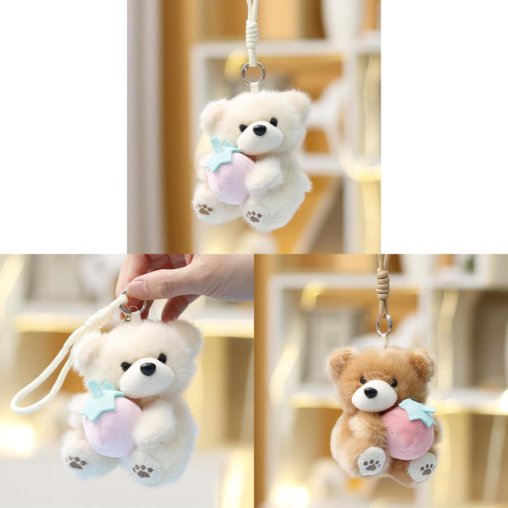Plüschbär Schlüsselanhänger Niedliche Weiche Puppe Als Geschenk Und Taschendekoration
