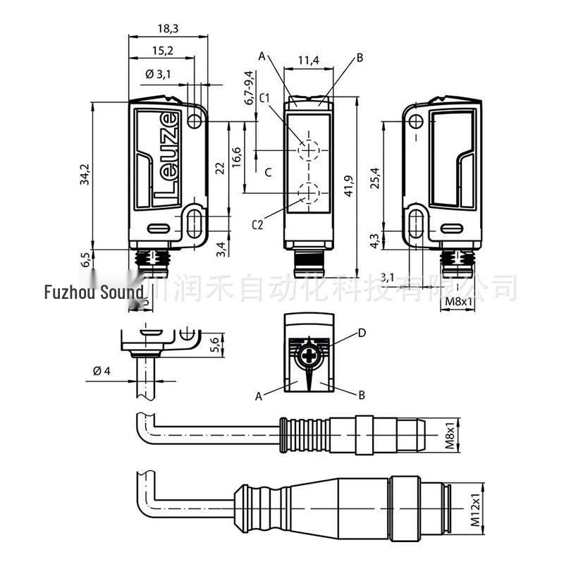 Leuze FT23/2X-M8 Photoelectric Sensor 50138501 - New Original Inquiry