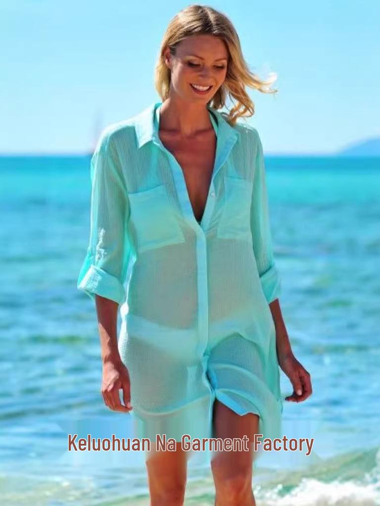 

Women s Summer Swimwear Cover-Up: Two-Pocket Bikini Outerwear with Sun Protection One Size світло-зелений колір