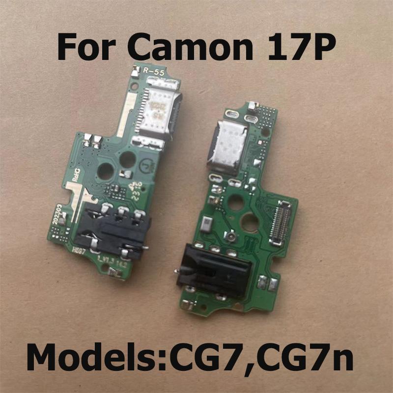Charging Port Flex Cable For Tecno Camon 17 Pro USB Charging Dock Connector Charger Board CG8 CG8h CG6 CG6j Camon 17P