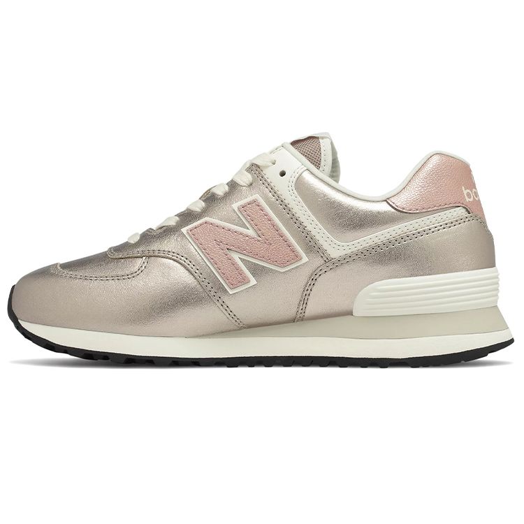 New Balance Nb 574 Retro Comfortable Fabric Synthetic Leather Low Top Marathon Running Shoes Women Sneaker Rose-Gold WL574PM2