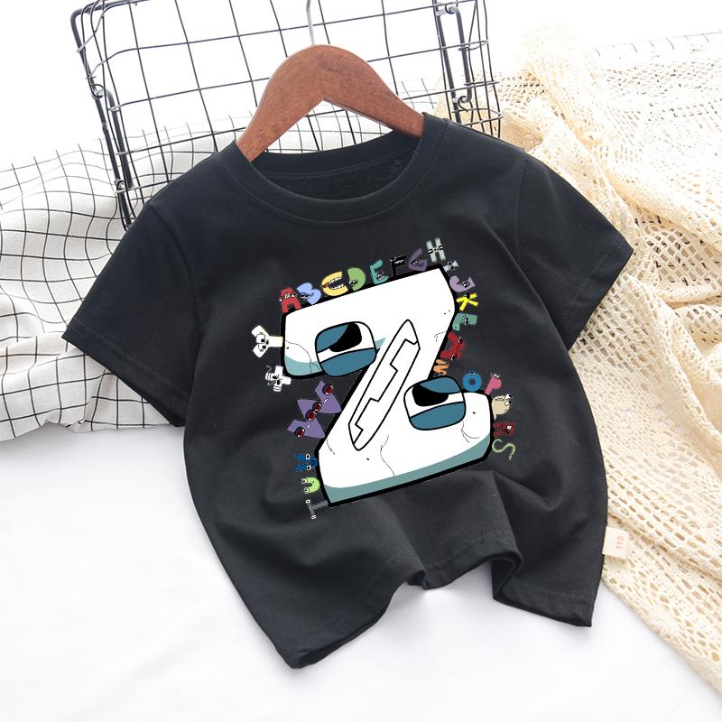 Alphabet Legend Children's Print Cartoon Clothing Girls Boys Fashion Fun Casual Top Gift
