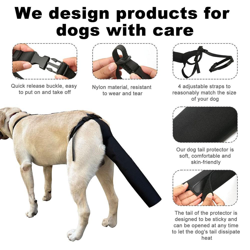 Adjustable Dog Tail Protector for Injury, Hair Loss, and Anti-Lick Grooming Treatment