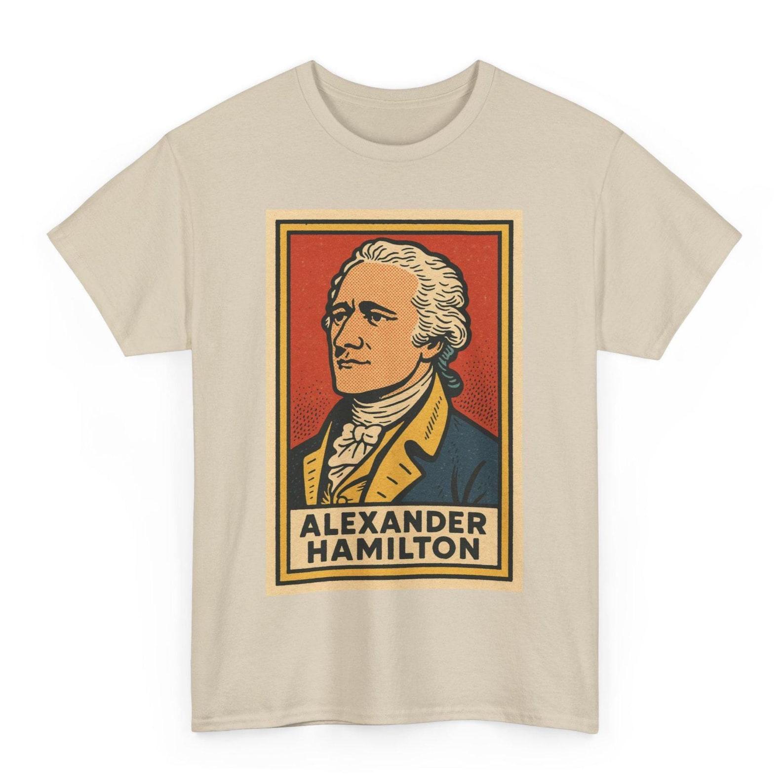 Alexander Hamilton T-Shirt: Retro Comic Founding Father Graphic Tee XL