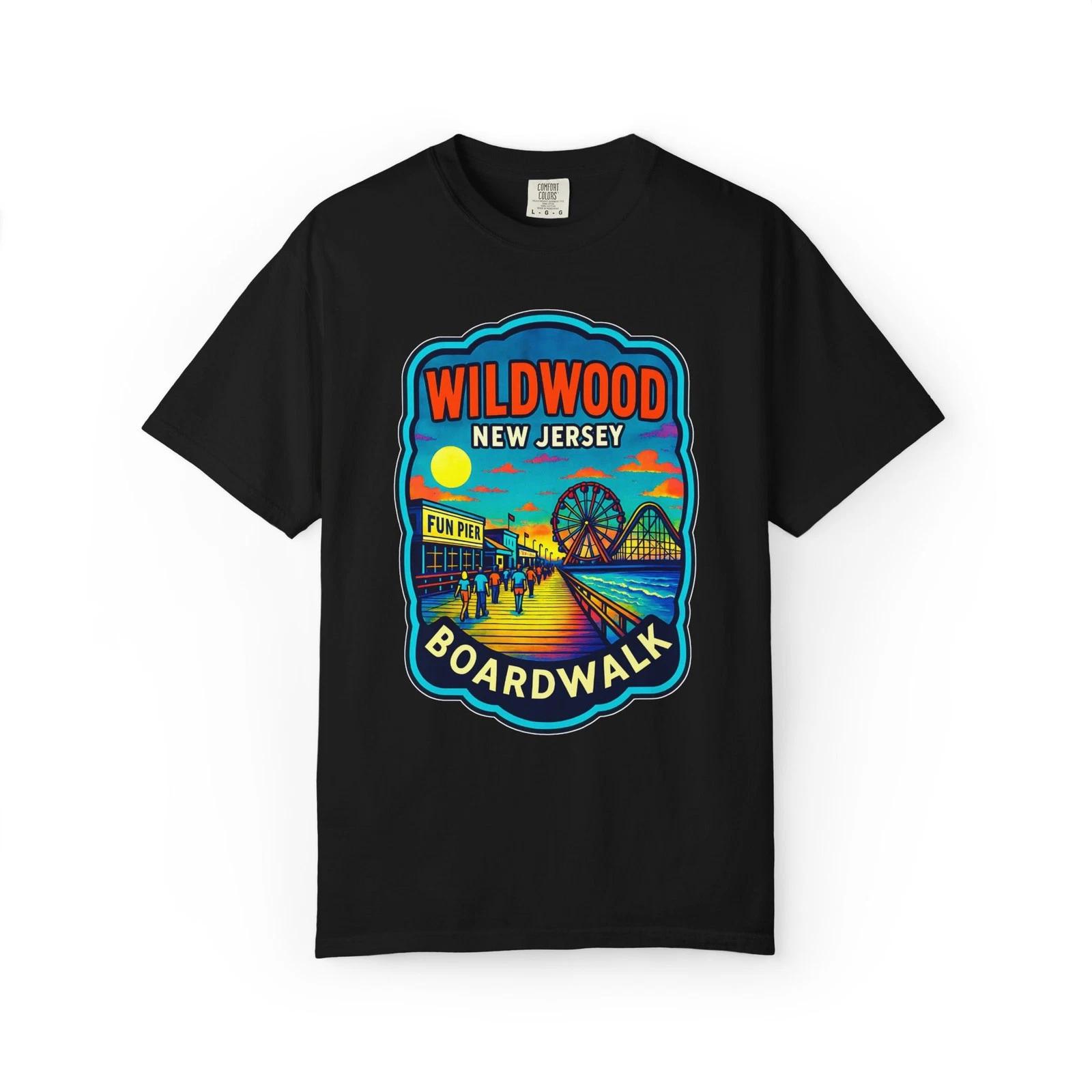 Wildwood Boardwalk T-shirt, Summer Beach Tee, Unisex Retro T-shirt, Jersey Shore 3XL