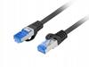 Patchcord Lanberg S/FTP kat.6A 3m LSZH CCA Fluke Passed Czarny