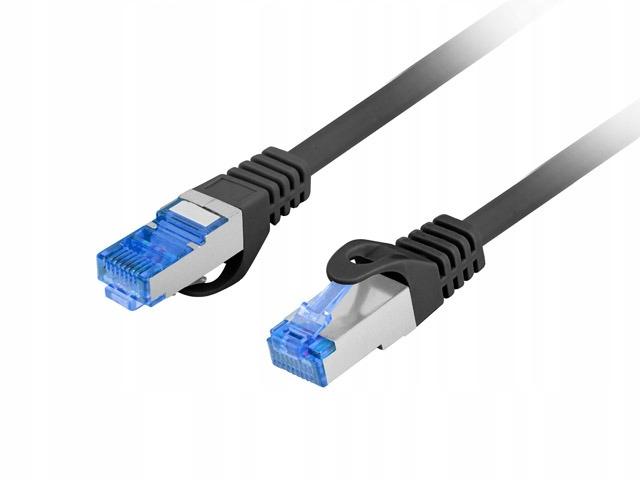 Patchcord Lanberg S/FTP kat.6A 3m LSZH CCA Fluke Passed Czarny