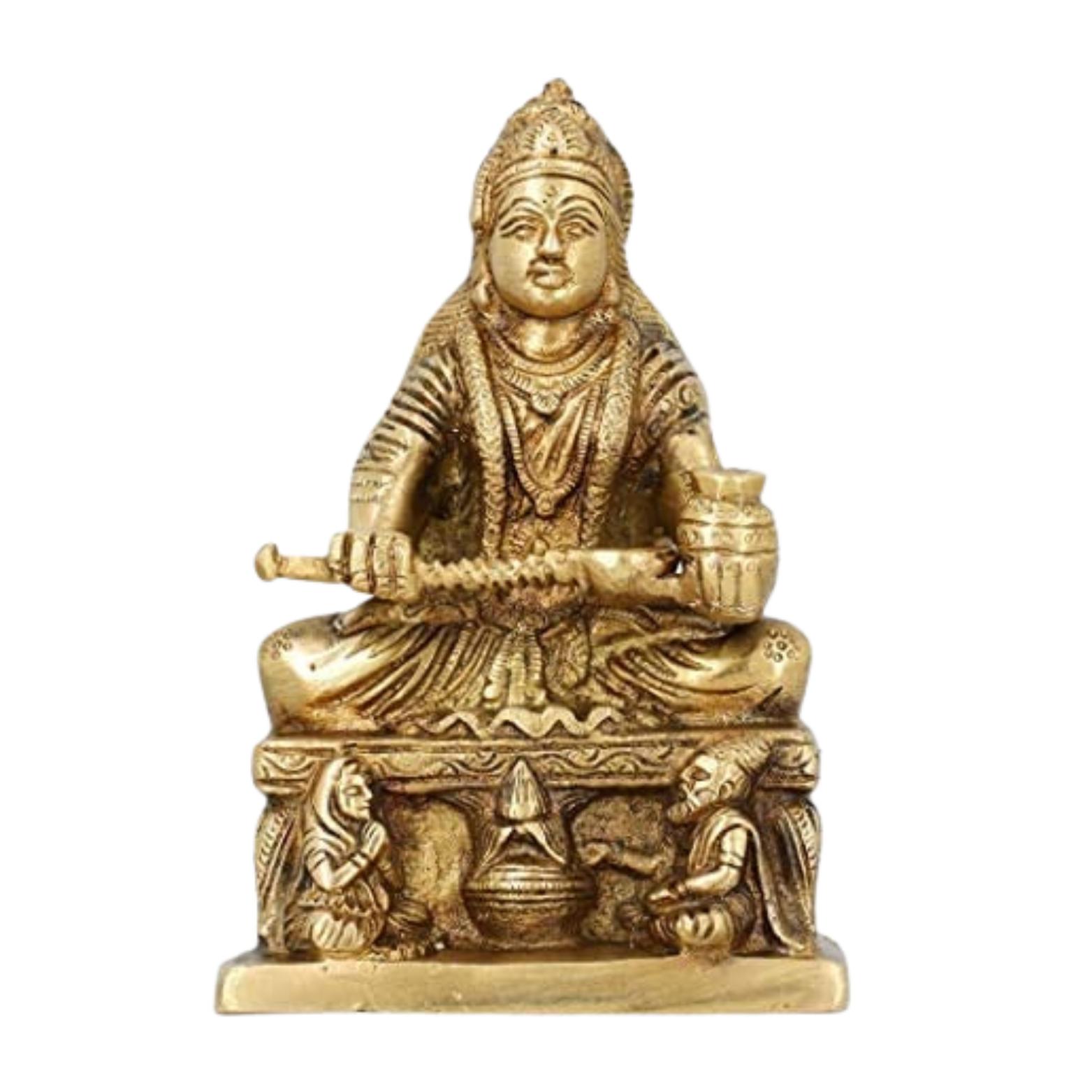 Ashtadhatu 8 Metals Made Annapurna Mata Puja Idol, Annapurna Devi Idol, Brass