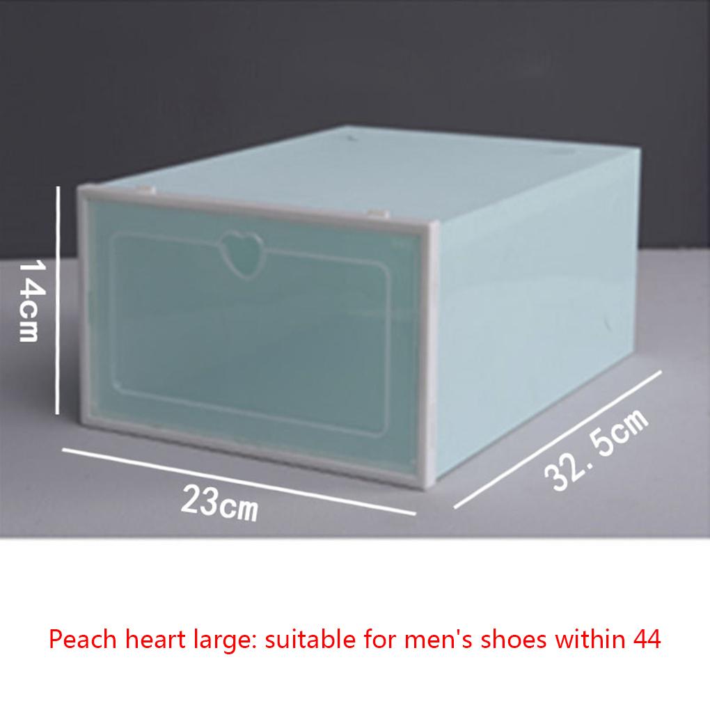 

Коробка для хранения обуви Штабелируемая Прозрачная Полка для шкафа Пластиковый органайзер Контейнер для обуви светло-зеленый