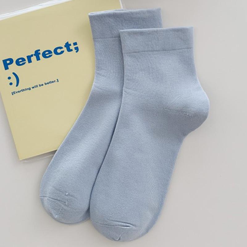 Colorful Women's Pure Cotton Socks - Sweat-Absorbent, Breathable, High Elasticity, No-Binding Ankle Pile, Ideal for Postpartum & Sports.