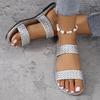 Foreign trade large size slippers women's 2025 summer new woven women's slippers outside wearing beach cool slippers slippers