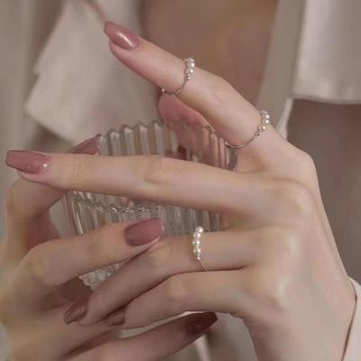 Niche-Design Pearl Ring for Women: Trendy Adjustable Retro Style, Perfect for Index or Pinky, Cool and Gentle Elegance.