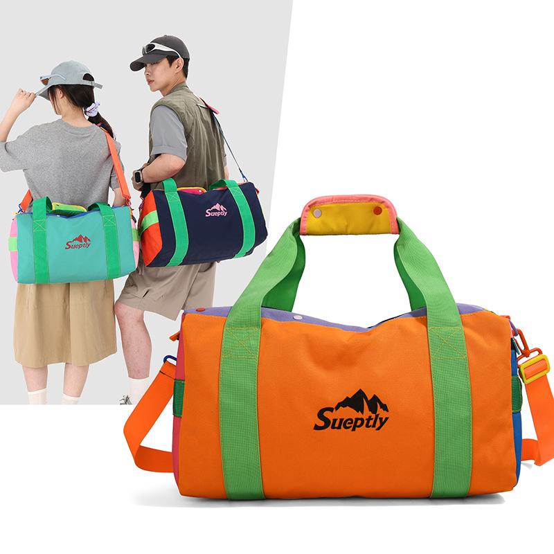 Schoolbag: Mountain Style Dopamine-Tone Sports Unisex Fitness Crossbody Bag Couples Outdoor Camping Luggage Bag