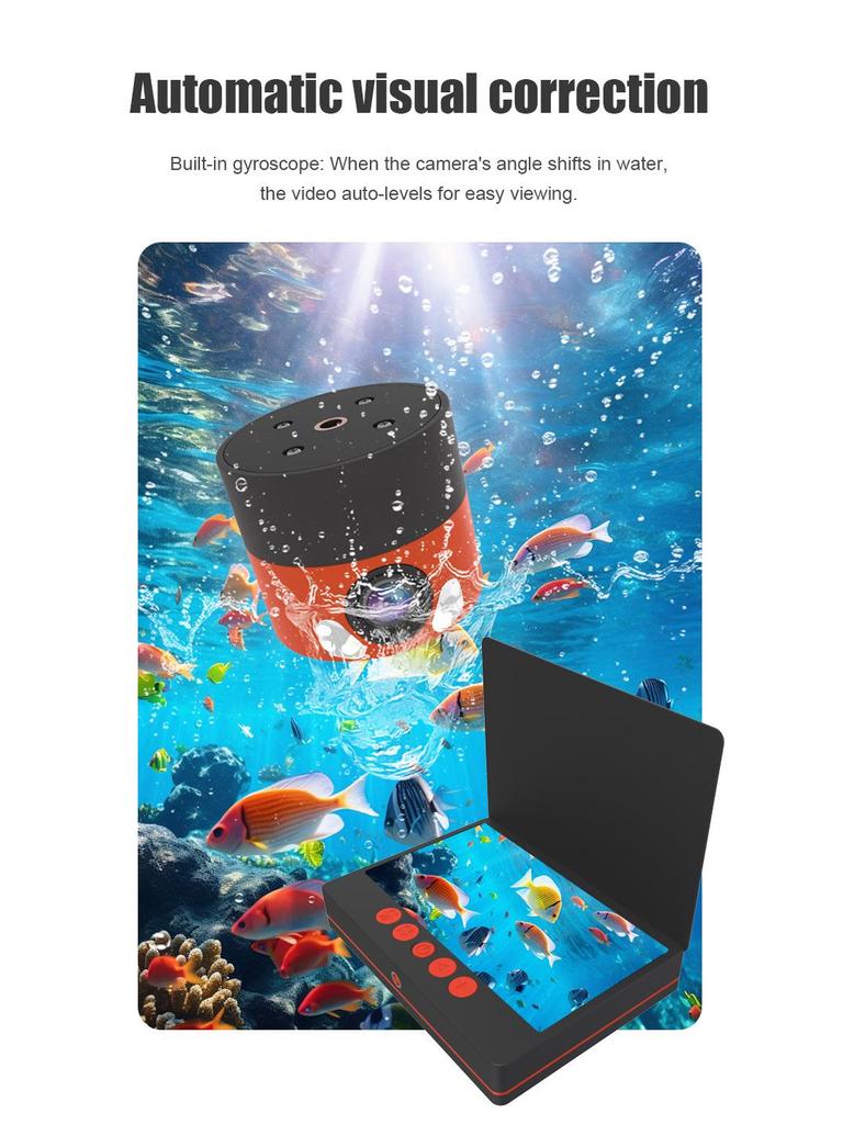 5" IPS HD Underwater Fishing Camera, 30m Depth, 8000mAh