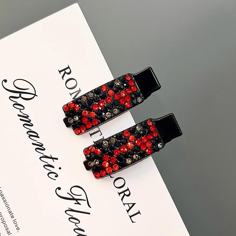 

2 шт./компл. Винтажные прямоугольные заколки для волос со стразами для женщин, девушек, милое украшение для волос, заколка-автомат, модные аксессуары для волос