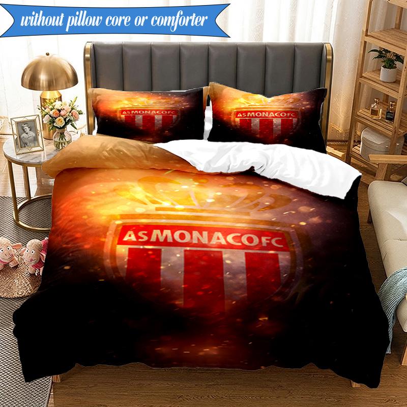 3PCS Monaco Monaco Printed Soft Bedding Set,Including 1pc Duvet Cover And 2pcs Pillowcases Perfect for Bedroom, Dormitory, Fan Gift