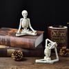 Resin Mini Skeleton Figurines Realistic Artificial Skull Model  Halloween Decor Gifts