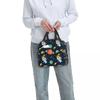 Space Universe Astronaut Lunch Bag Thermal Cooler Insulated Cartoon Spaceship Spaceman Lunch Box for Women Kids School Food Bags