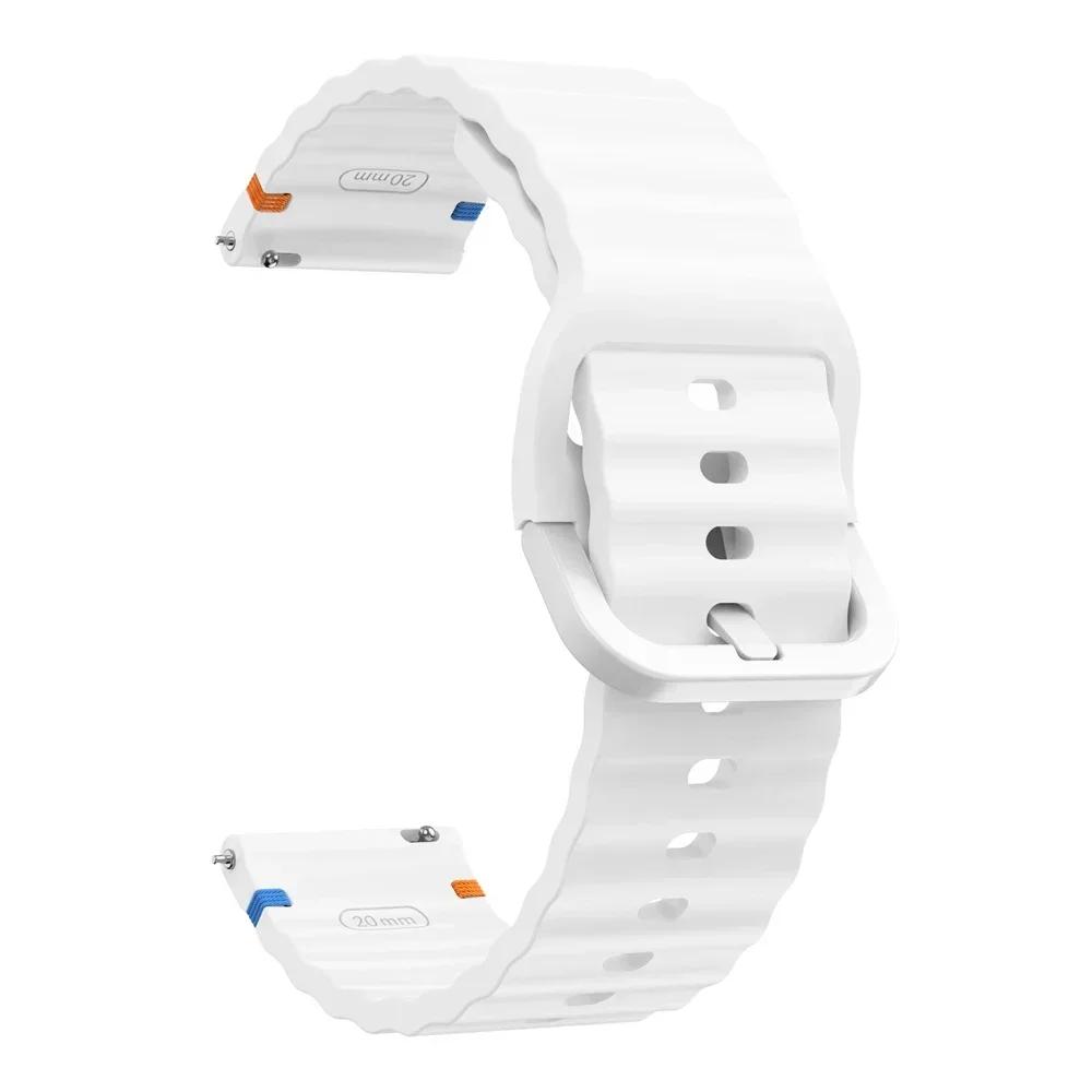 

20 мм 22 мм силіконовий ремінець для Garmin Forerunner 255 265 245 165 Браслет Garmin Vivoactive 5 Venu 3 2 sq Спортивний аксесуар 1PCS 22MM білий