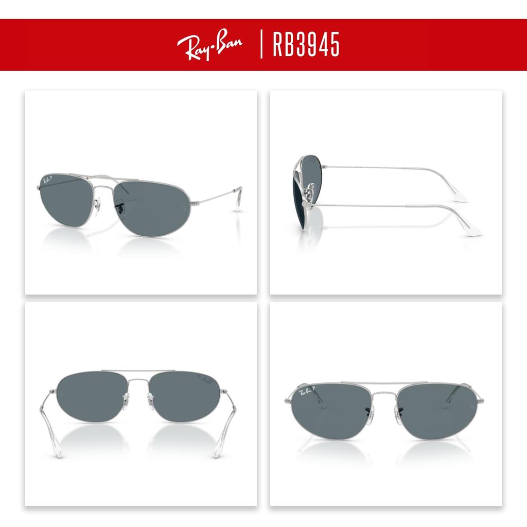 sunglasses 0RB3945 SILVER DARK BLUE POLAR 62mm polarized Ray-Ban