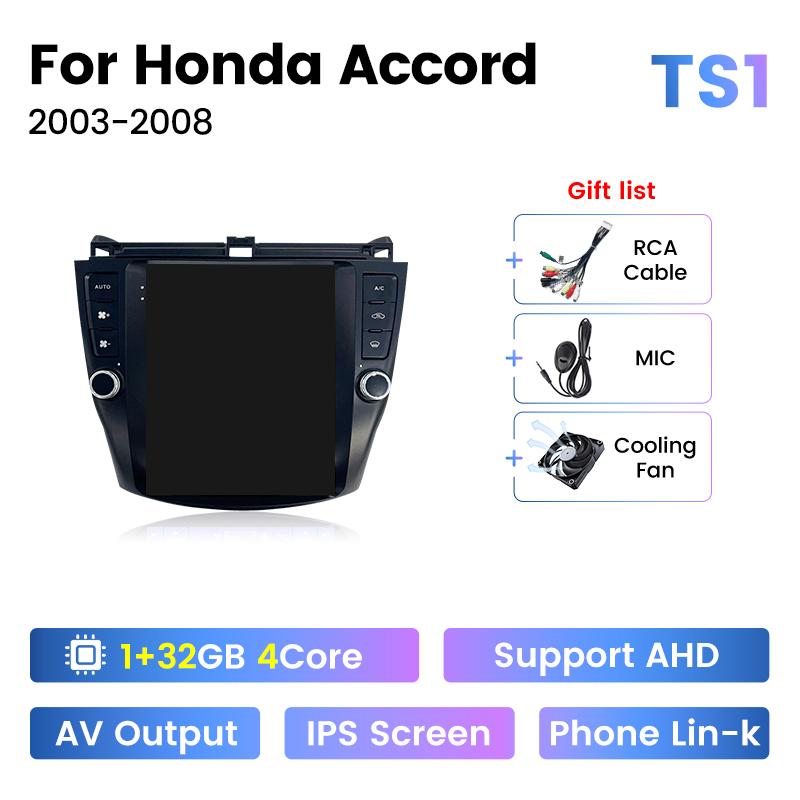 Navifly 9.7" Vertical Screen Car Radio For Honda Accord 7 2003 -2008 Carplay Android Auto Multimedia Video Player 2Din Head Unit