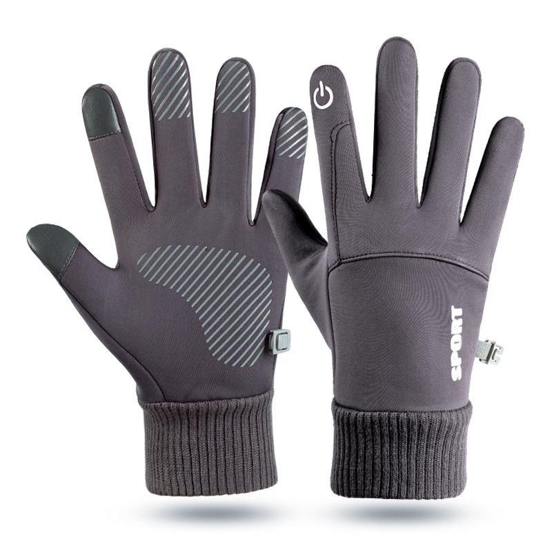 Winter Snow Warm Gloves Outdoor Cycling Full Finger TouchScreen Gloves Waterproof Fleece Gloves for Running Skiing Motorcycle