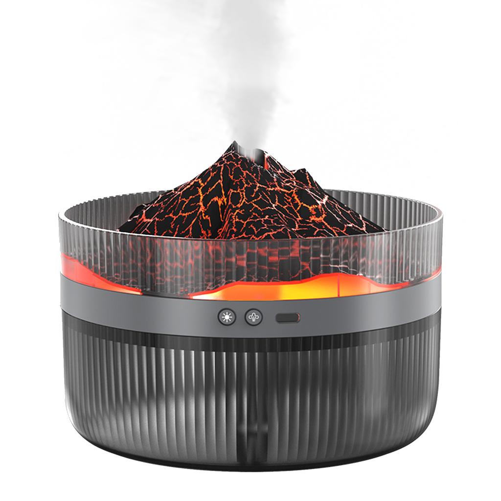 1.5L Large Capacity Volcano Shaped Humidifier Aroma Diffuser with Dual Color Light Mist Maker for Home Office