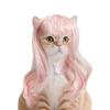 Wavy Dog Wig Cute Pet Wig with Adjustable Elastic Band Long Wavy Hair with Bangs Cat Hairpiece Costume for Cosplay Halloween Christmas Parties